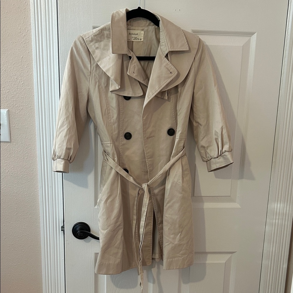 Korean Women's Beige Trench Coat